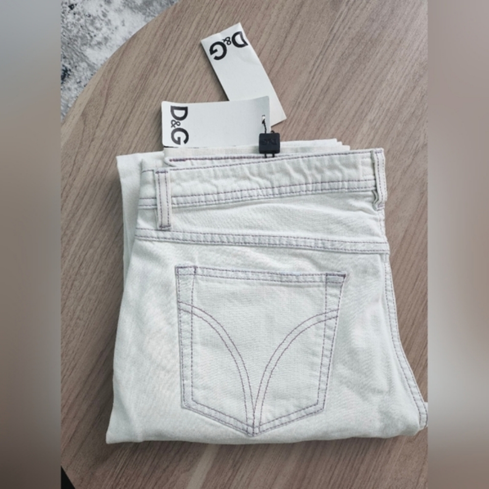 D&G white jeans